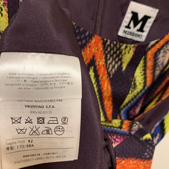 M MISSONI Women's Zigzag-print Silk Shift Dress - Picture 7 of 12